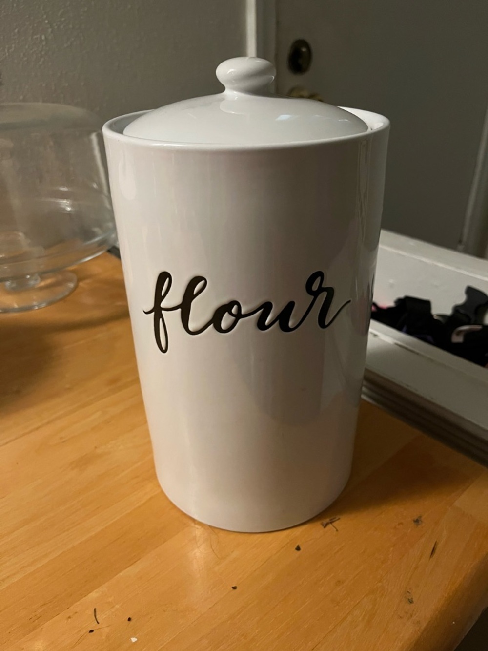 Threshold White Stoneware Canister - Flour Container